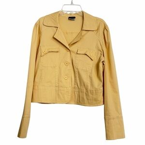 Hiatus Women's Yellow Cropped Jean Jacket - XL